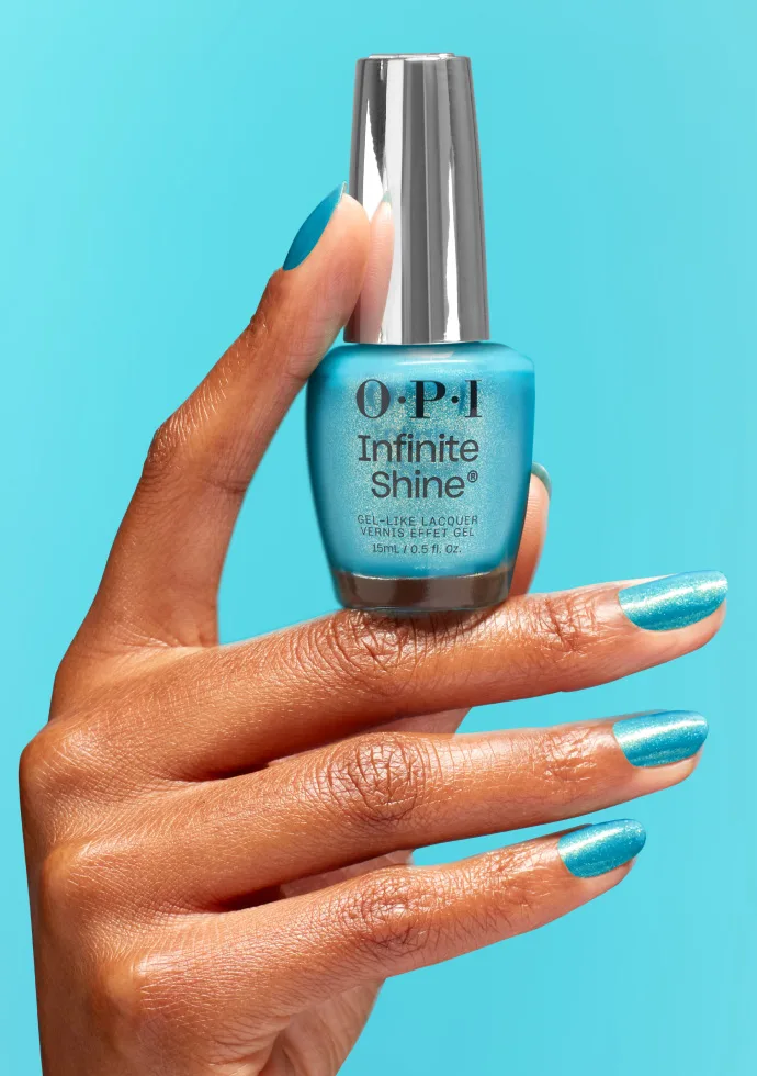 On Cloud Fine is a long-lasting aqua blue shimmer