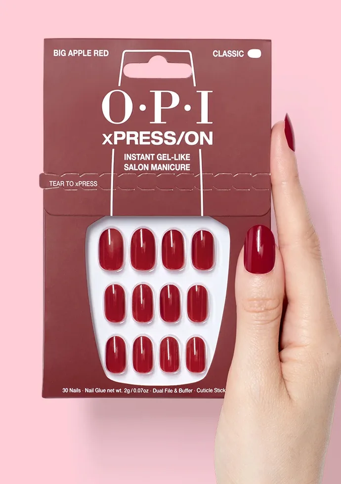 Round Press-on Nails: Big Apple Red®