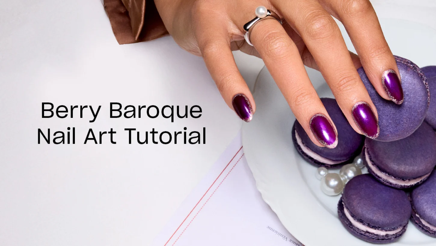 Berry Baroque Outline Nails Fall Nail Art Look Berry Baroque Outline Nails Fall Nail Art Look