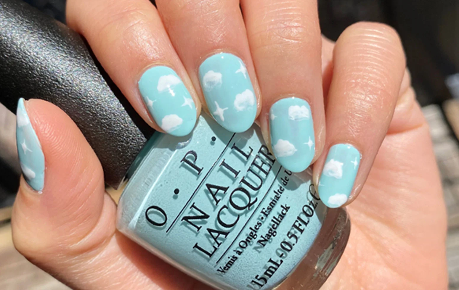 OPI’s Stay at Home Challenge 3 Cloud Nail Art OPI® UK