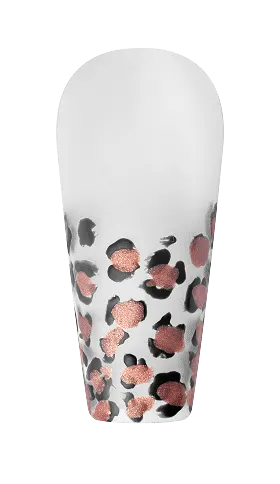 With a dotting tool and GelColor Route Beer Float, apply organic dots in between With a dotting tool and GelColor Route Beer Float, apply organic dots in between