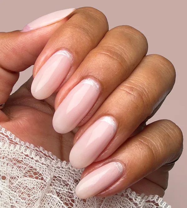 Two Hearts and Half Moons Wedding Nails Reverse French Manicure Nail Art Two Hearts and Half Moons Wedding Nails Reverse French Manicure Nail Art