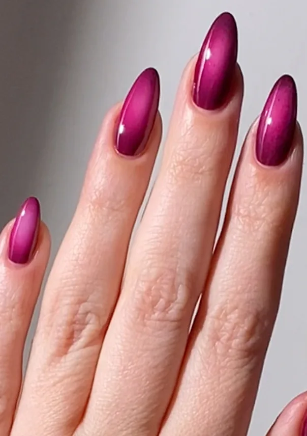 Burgundy Aura Nails