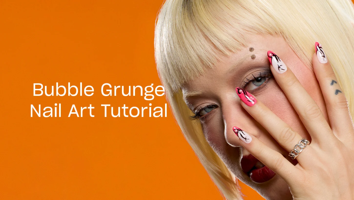 Bubble Grunge Pro Fall Nail Art Look