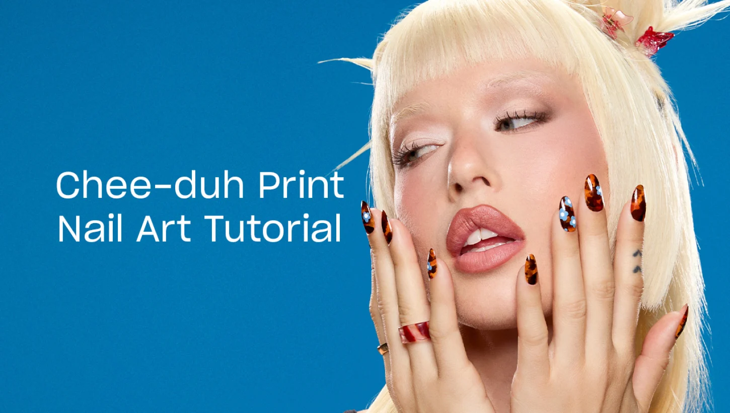 Chee-duh Print DIY Fall Nail Art Look Chee-duh Print DIY Fall Nail Art Look