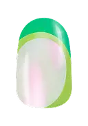 Using Oh Baby! and a detail brush, paint a swoosh from one side of the cuticle along the sidewall