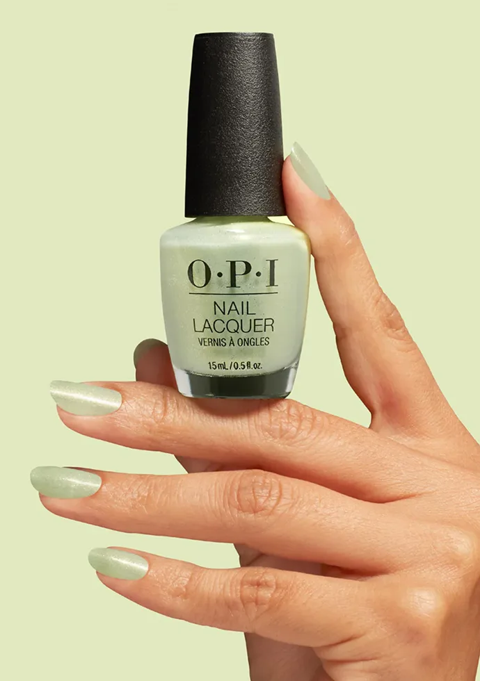 AppointMINT Confirmed: A gleaming green nail polish with extra gold shimmer. 