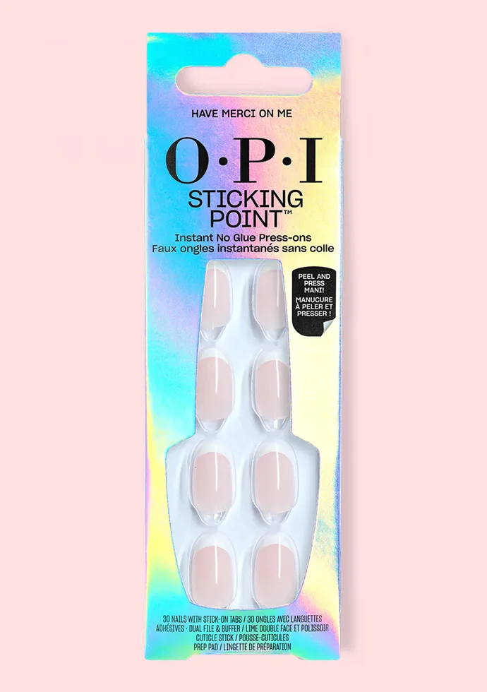 French tip manicure OPI Have Merci on Me No-glue Press-on Nails French tip manicure OPI Have Merci on Me No-glue Press-on Nails