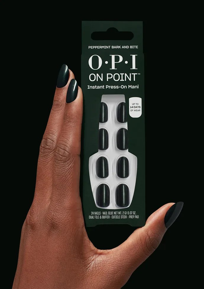 Peppermint Bark and Bite Green Press-on Nails Peppermint Bark and Bite Green Press-on Nails