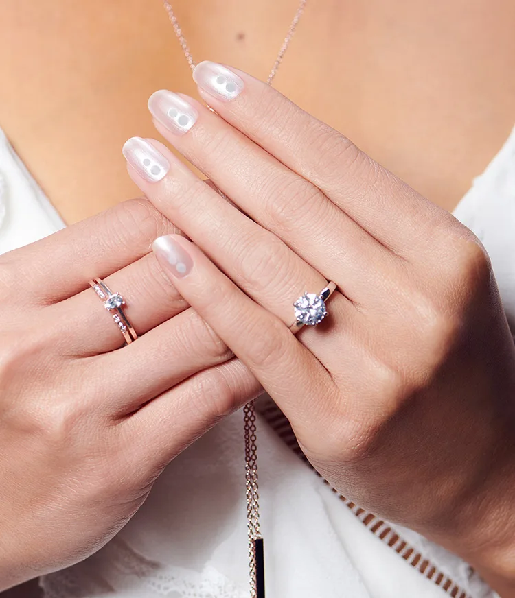 Button Your Tuxedo Minimalistic Bridal Nail Art Look