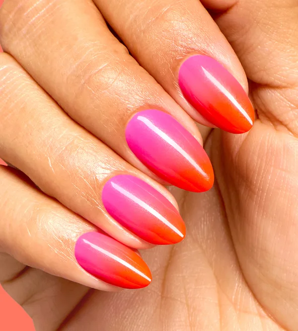 Squeeze the Day Summer Pink and Orange Ombre Press-on Nails from Ulta Beauty