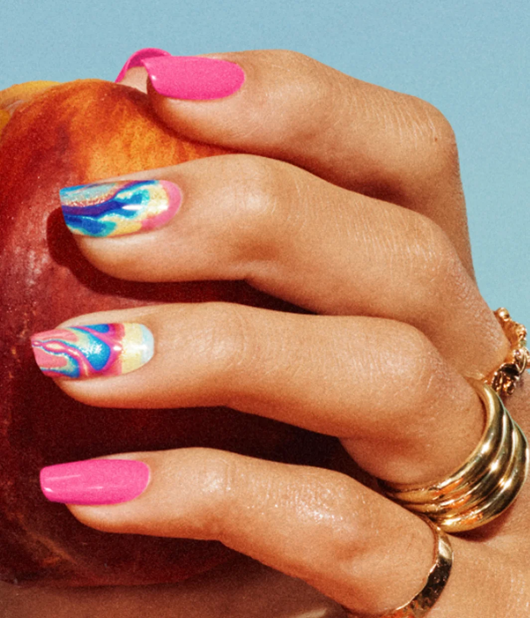 Tropi-cool Wave Nail Art Tutorial from the OPI Summer '26 Trip to the Brite Side Collection
