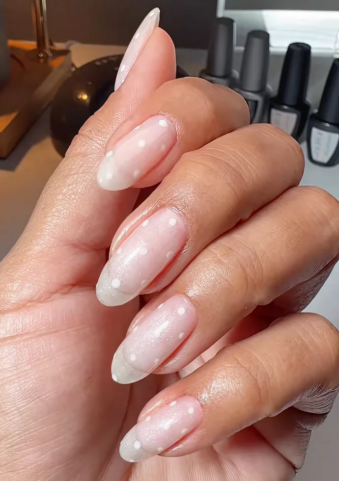 Minimalist Polka Dot Nails 