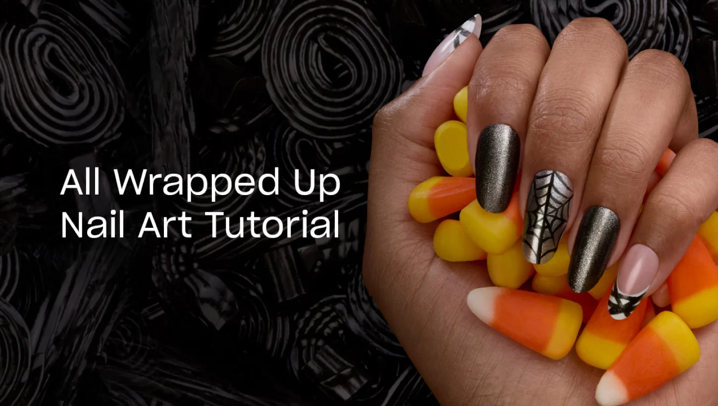 All Wrapped Up DIY Mummy Halloween Nail Art