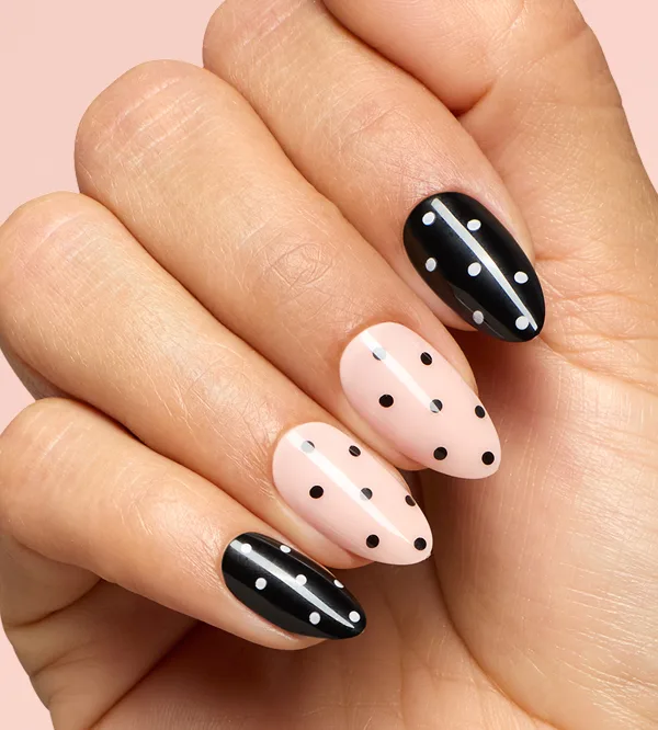 Spot On Polka Dot Nails: OPI Sticking Point - No-glue Press-on Nails