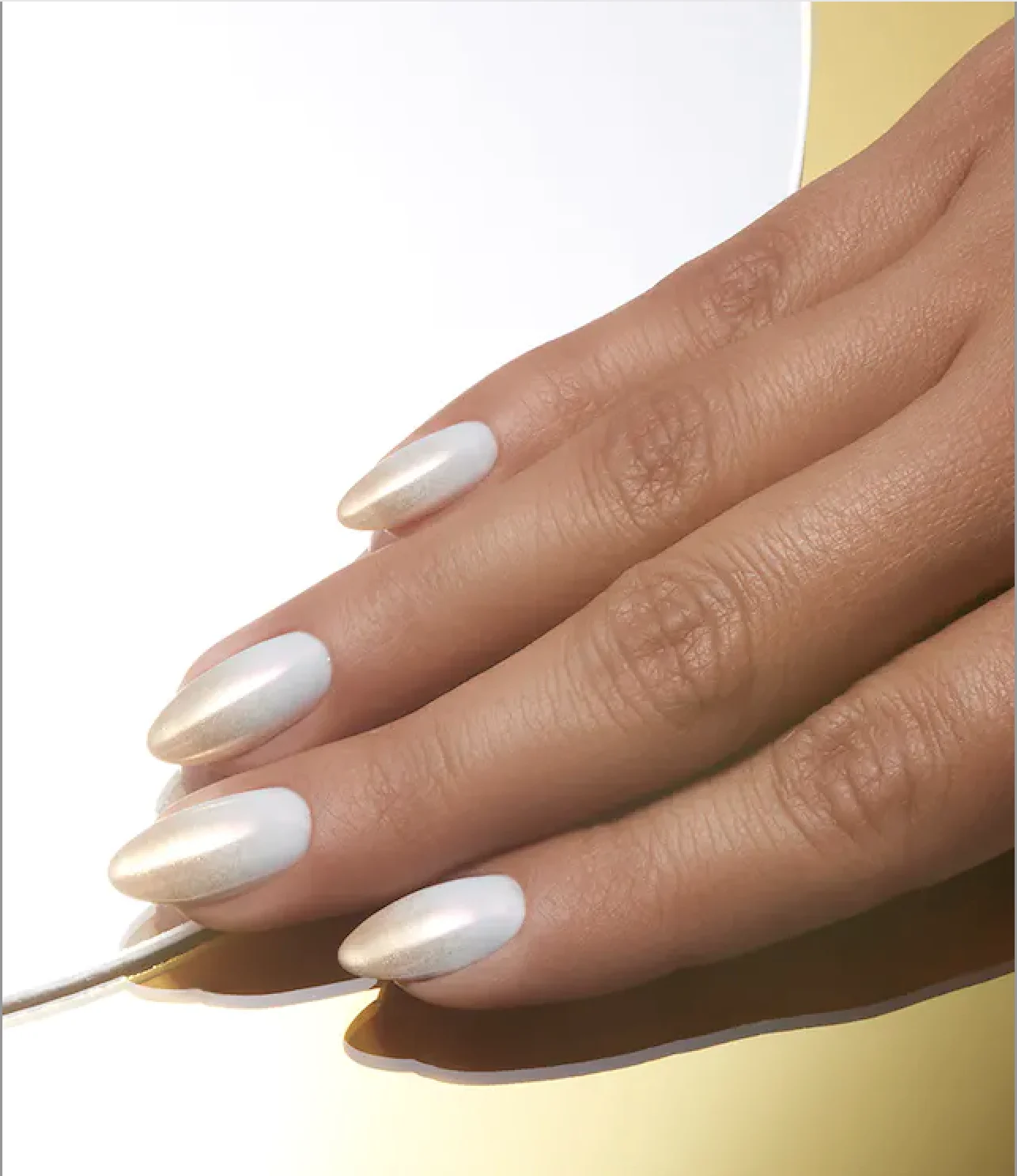 Portu-Gold Ombre White & Gold Chrome Ombre Pro Nail Art