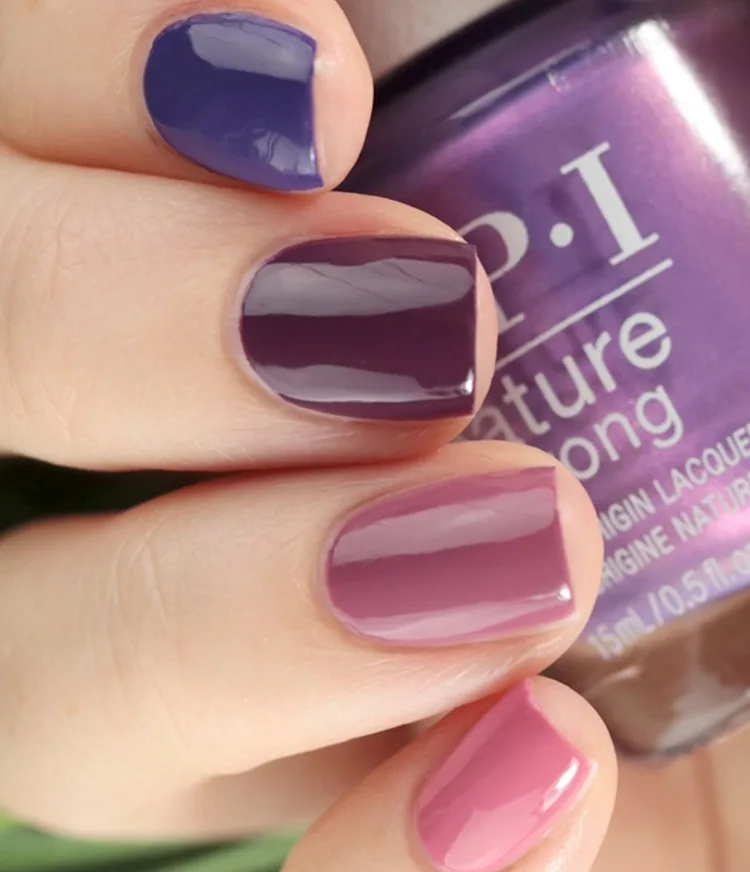 Lilac You A Lot Multicolored Skittle Nail Art Look