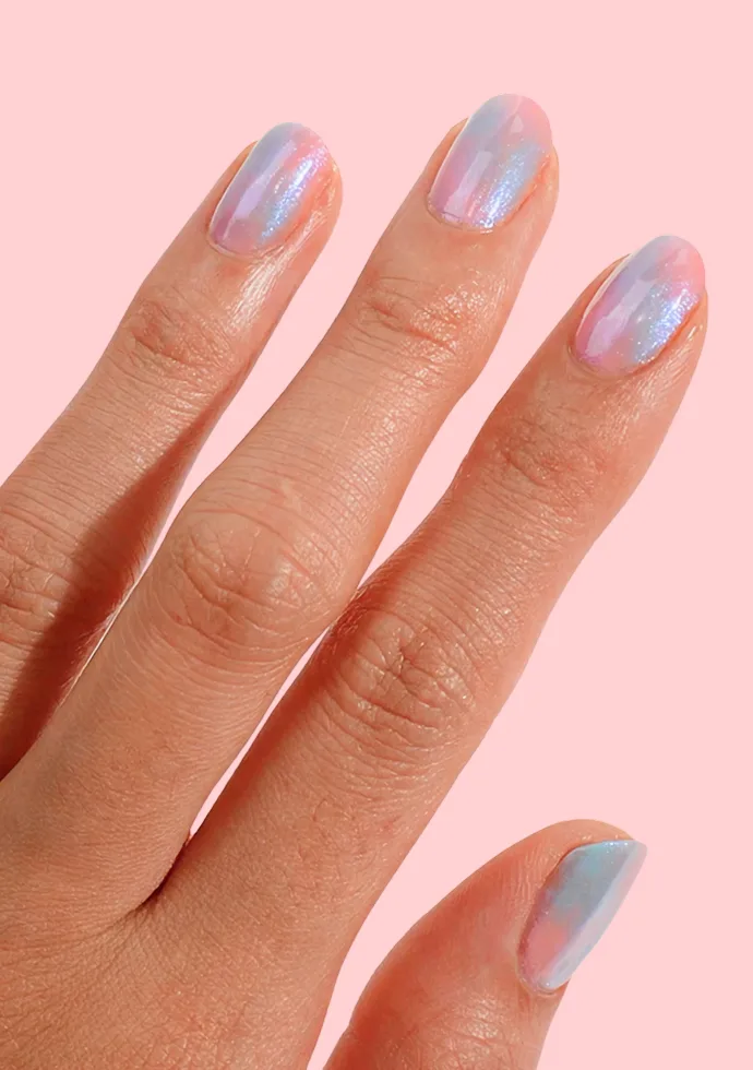 Glazed Aura Nails - Music Festival Nails