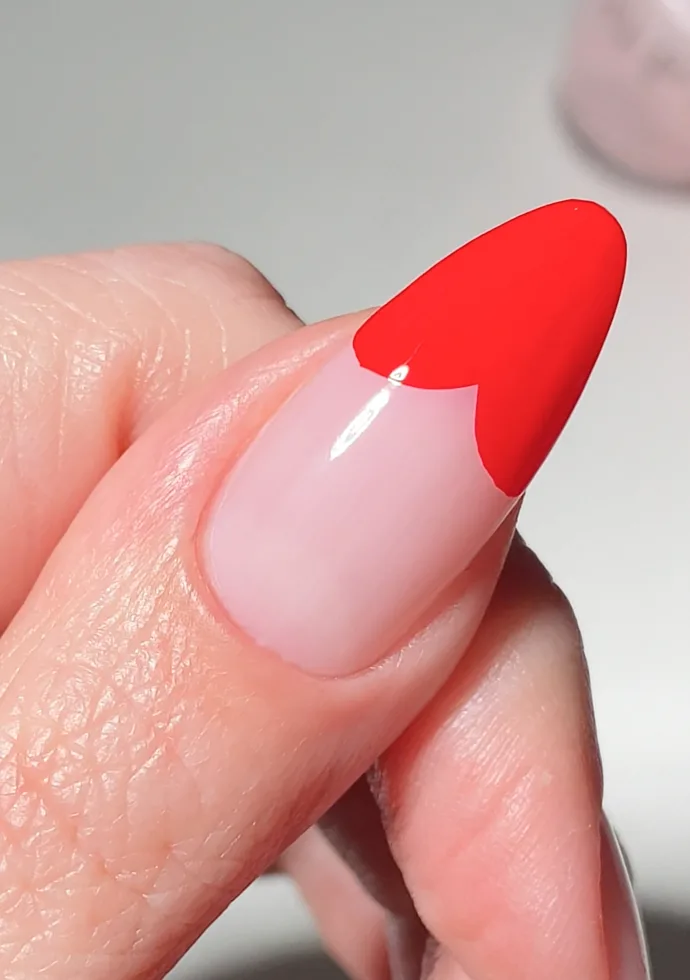 Heart French Tips by @sedjames 