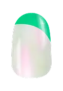 Using the brush from the bottle, create a small side swoosh over the tip with Big Apple Green