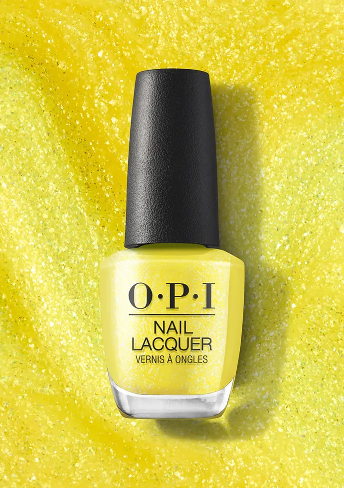 Paintin' on Sunshine! Shimmery Yellow Nail Polish