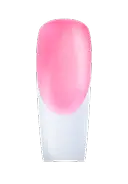 Using Liquid Perfection and Powder Perfection Bathtime Bubbly, create and place a medium bead in the nail’s center. Press upward toward the cuticle to form a reverse French Using Liquid Perfection and Powder Perfection Bathtime Bubbly, create and place a medium bead in the nail’s center. Press upward toward the cuticle to form a reverse French