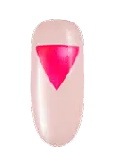 Using a detail brush, apply the puff paint to the nail to create a triangle