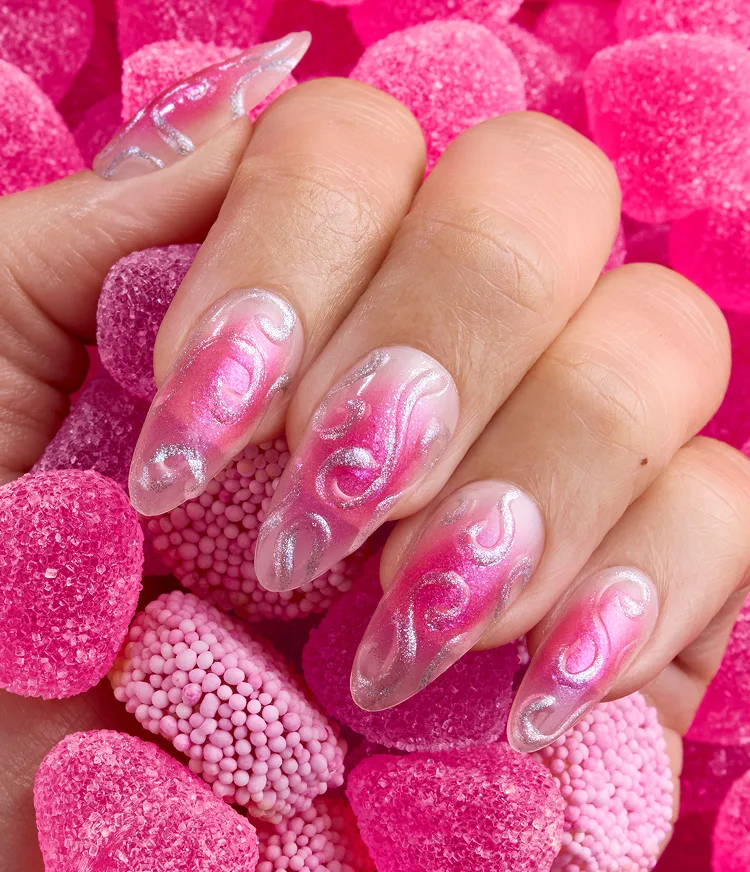 OPIcebox Cake Aura Nails Holiday Nail Art Look