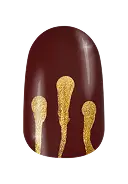 Goodie As Gold Coins Gold Drip Holiday Nail Art Look