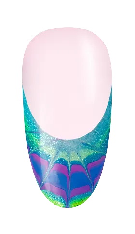 French Trip Tie-Dye Summer Nail Art Look Step 4