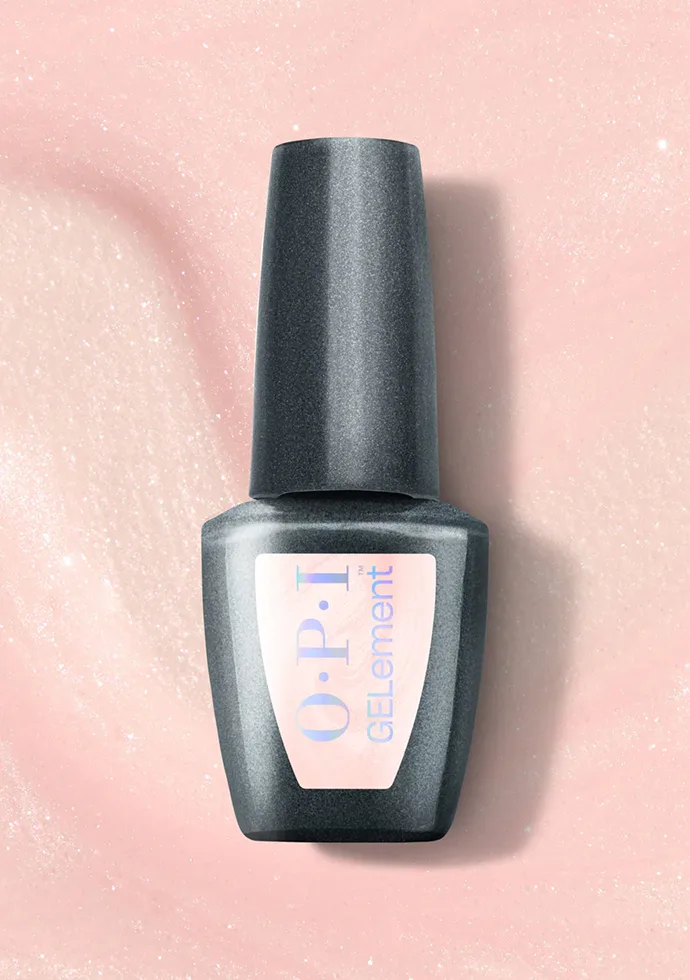Glazed Donut: Semi-sheer pink shimmer nail polish in our DIY gel formula