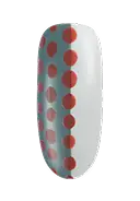 Dip a dotting tool in Slip Dressed Up and create lines of staggered dots