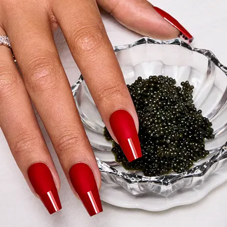 Red-y to Purr Matte and Glossy French Tip Fall Nail Art