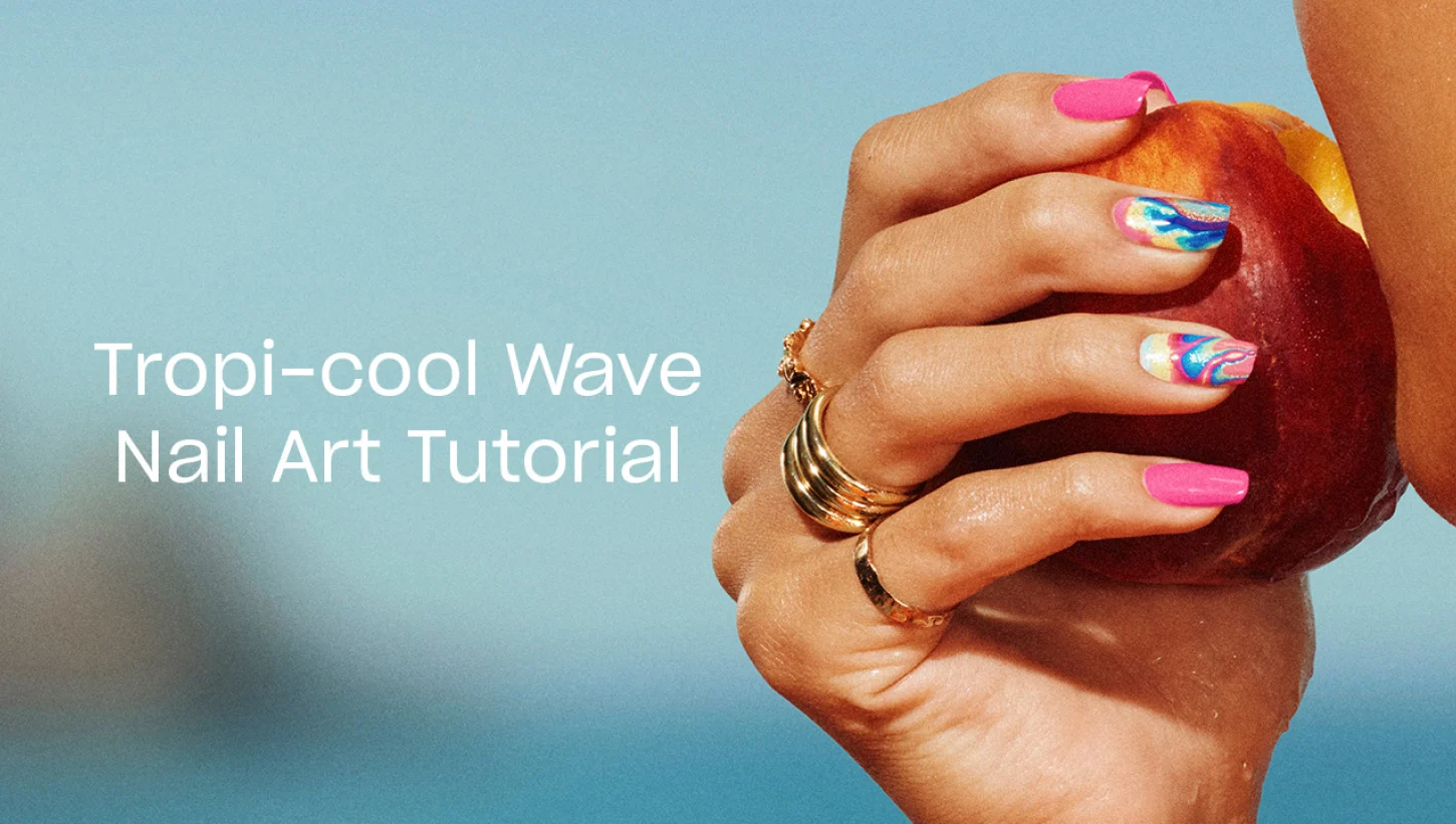Tropi-cool Wave Nail Art Tutorial Video
