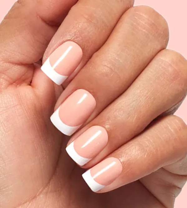 Fluent in French Square French Tip Press-on Nails