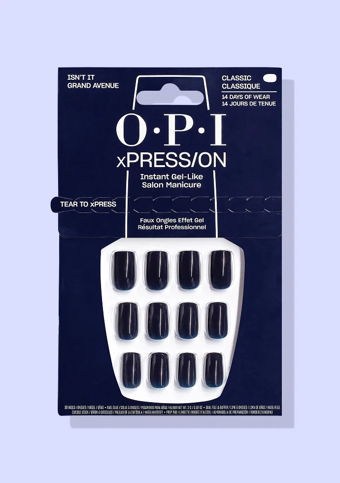 Isn't it Grand Avenue: Sophisticated dark navy press-on nails from xPRESS/ON