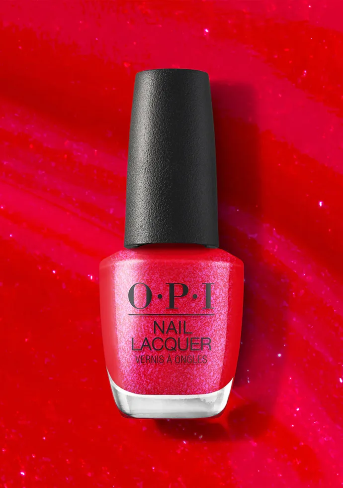 OPI Big Apple Energy Shimmery Red Nail Polish OPI Big Apple Energy Shimmery Red Nail Polish