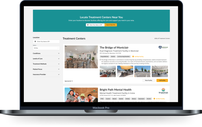 Macbook mockup of Socal website