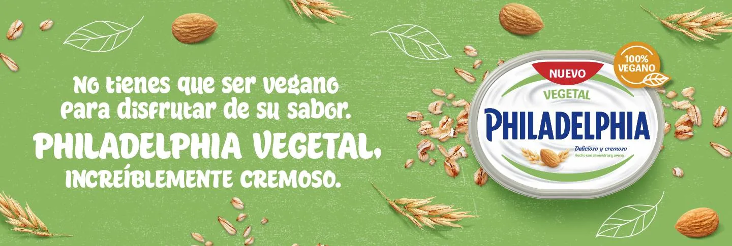 Nuevo Philadelphia Vegetal, con almendras y avena		
