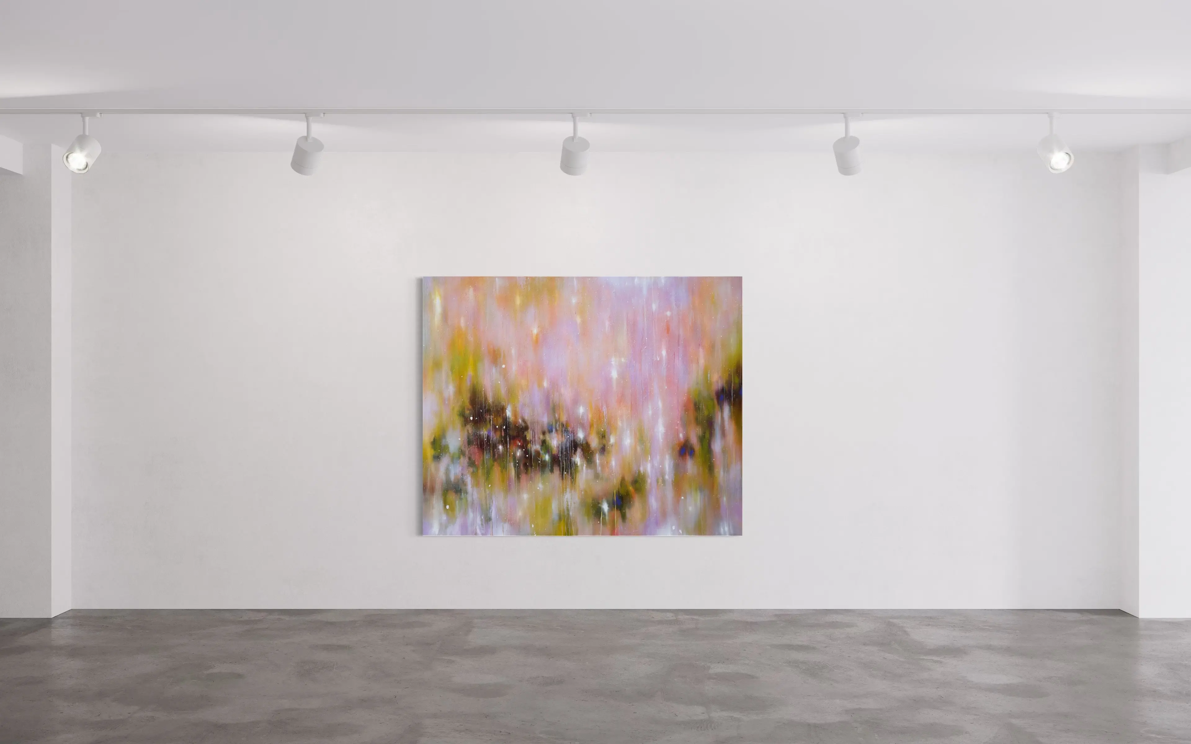 Hier sieht man das Werk "Twilight Tree (Green)" aus dem Jahr 2026 des Berliner Künstlers und Malers "KATSUHIKO MATSUBARA", vertreten durch die zeitgenössische Hamburger Kunstgalerie "Galerie von Wegen" mit Sitz im Levantehaus, in der Mönckebergstraße 7 in 20095 Hamburg.