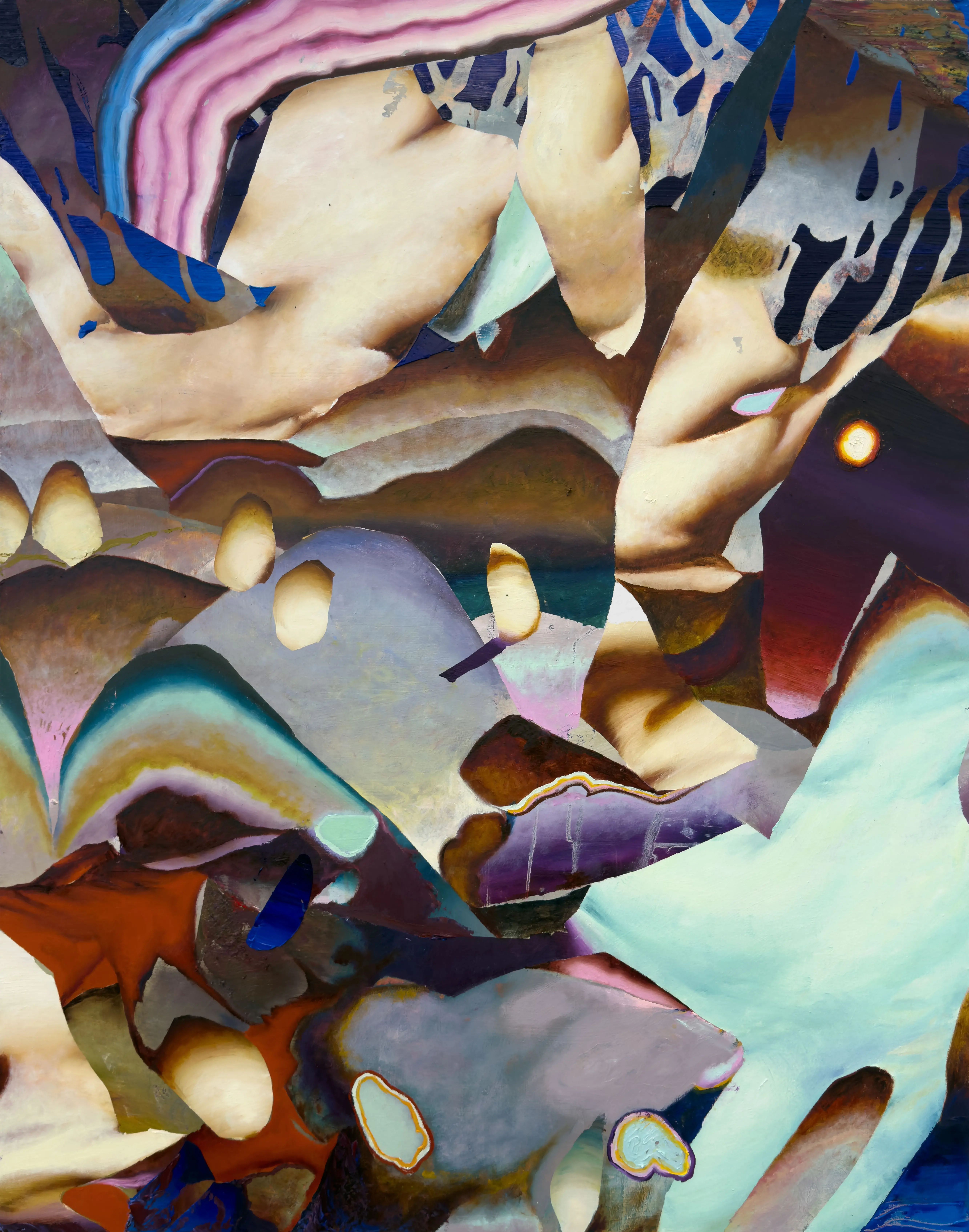 Hier sehen wir das Kunstwerk "Ohne Titel" in der Technik "Öl & Mischtechnik auf Leinwand" aus dem Jahr 2026 des Hamburger Künstlers "Jakob Scheidt", vertreten durch die zeitgenössische Hamburger Kunstgalerie "Galerie von Wegen" mit Sitz im Levantehaus in den Mönckebergstraße 7. 