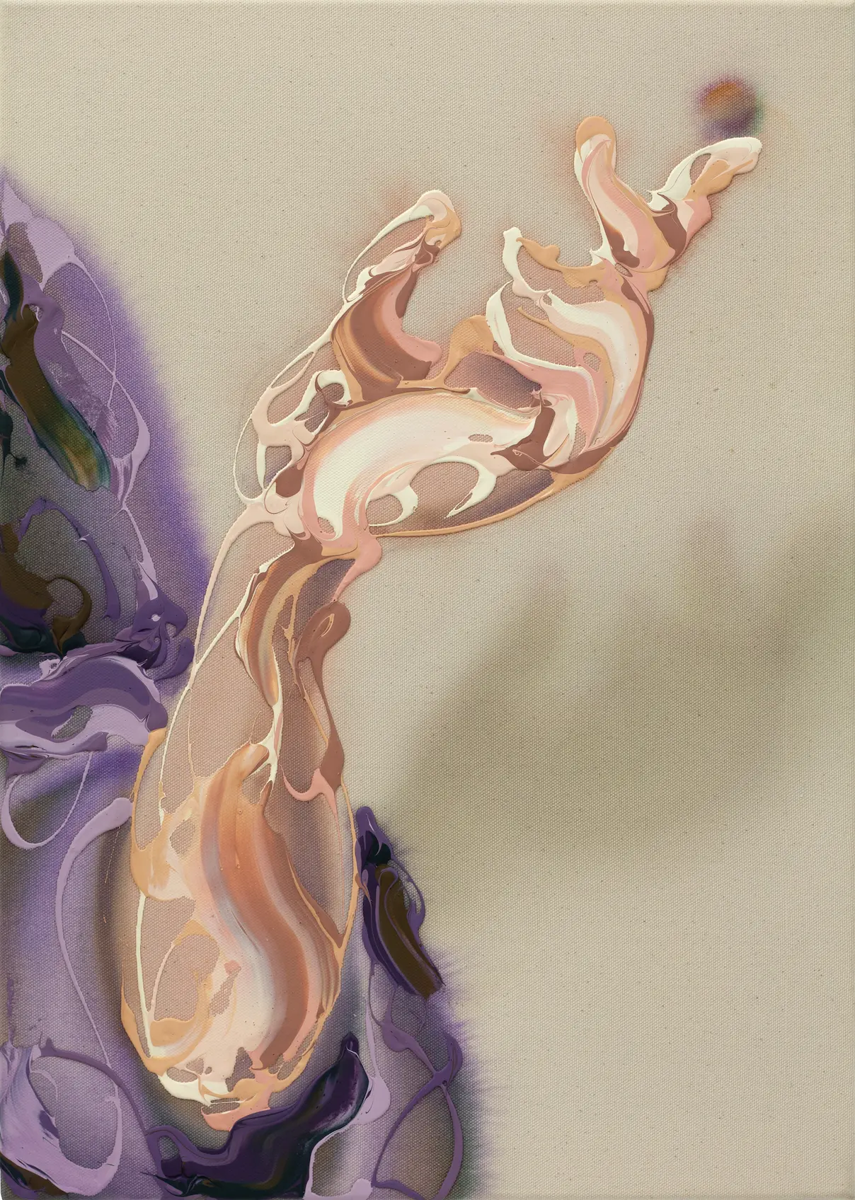 Hier sieht man das Werk "Catching a phenomenon" aus dem Jahr 2025 des Berliner Künstlers "Lennart Grau", vertreten durch die zeitgenössische Hamburger Kunstgalerie "Galerie von Wegen", mit Sitz im Levantehaus in der Mönckebergstraße 7.