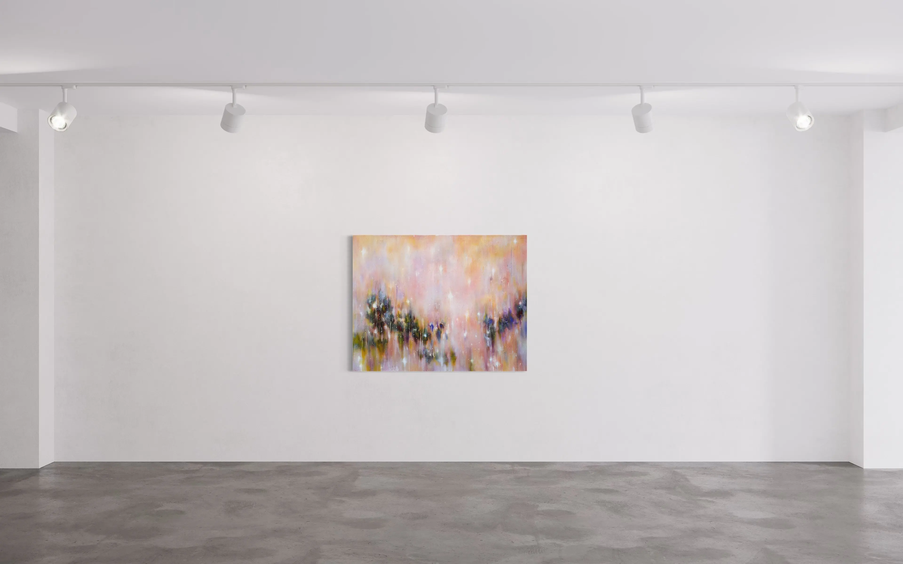 Hier sieht man das Werk "Twilight Tree (Pink)" aus dem Jahr 2026 des Berliner Künstlers und Malers "KATSUHIKO MATSUBARA", vertreten durch die zeitgenössische Hamburger Kunstgalerie "Galerie von Wegen" mit Sitz im Levantehaus, in der Mönckebergstraße 7 in 20095 Hamburg.