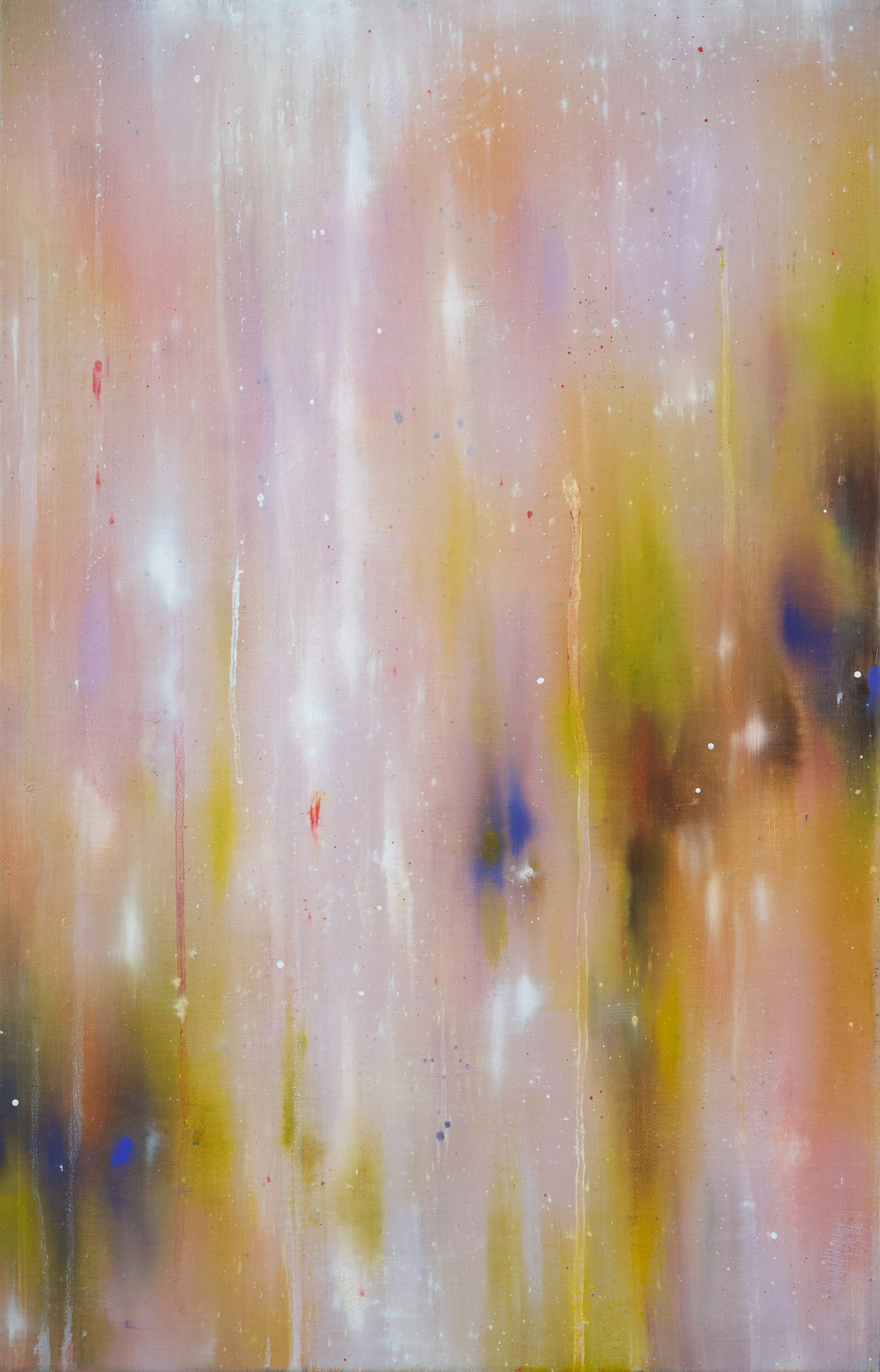 Hier sieht man das Werk "Shadow of the Mountain (Pink)" aus dem Jahr 2026 des Berliner Künstlers und Malers "KATSUHIKO MATSUBARA", vertreten durch die zeitgenössische Hamburger Kunstgalerie "Galerie von Wegen" mit Sitz im Levantehaus, in der Mönckebergstraße 7 in 20095 Hamburg.
