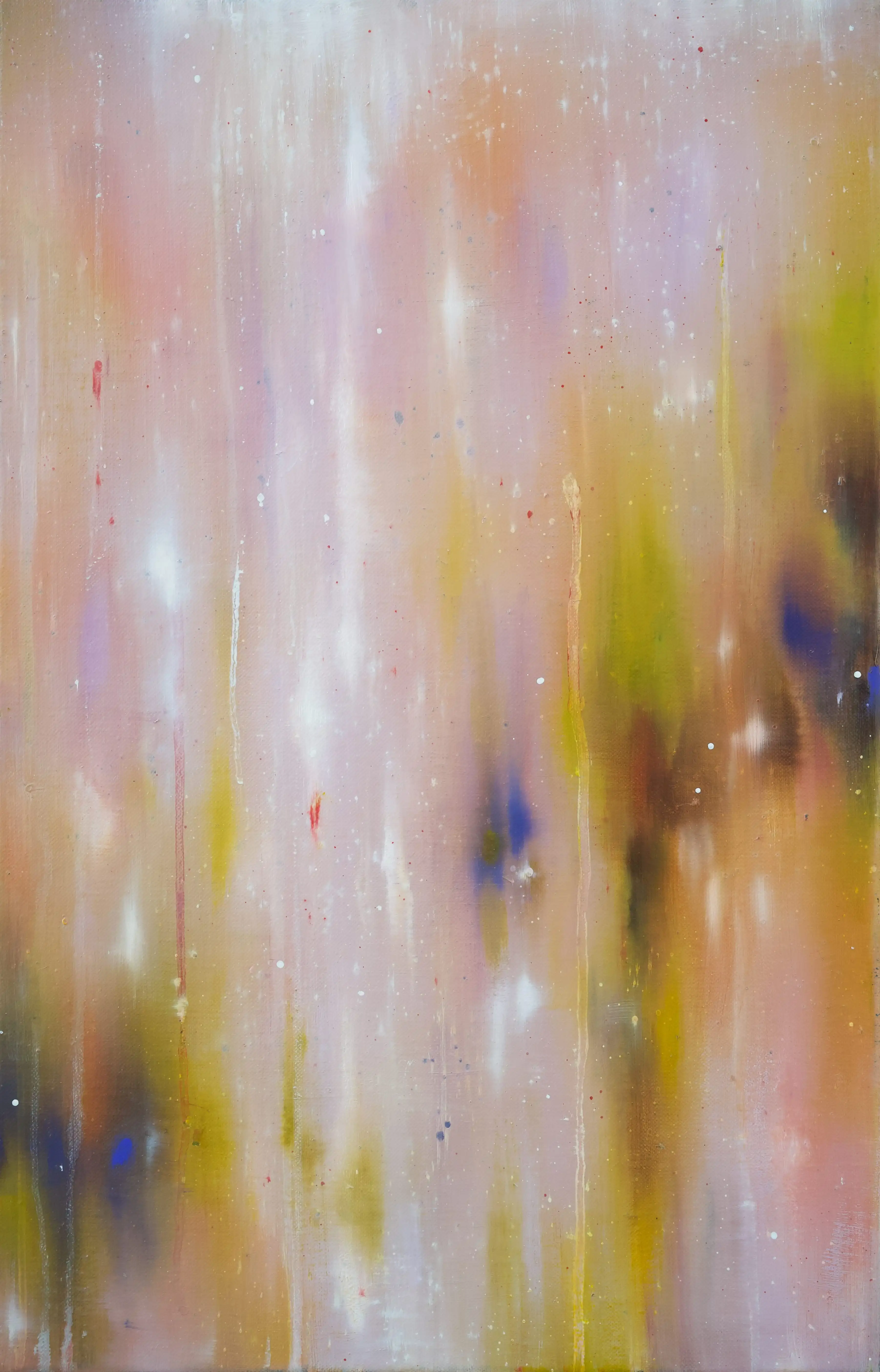 Hier sieht man das Werk "Shadow of the Mountain (Pink)" aus dem Jahr 2026 des Berliner Künstlers und Malers "KATSUHIKO MATSUBARA", vertreten durch die zeitgenössische Hamburger Kunstgalerie "Galerie von Wegen" mit Sitz im Levantehaus, in der Mönckebergstraße 7 in 20095 Hamburg.