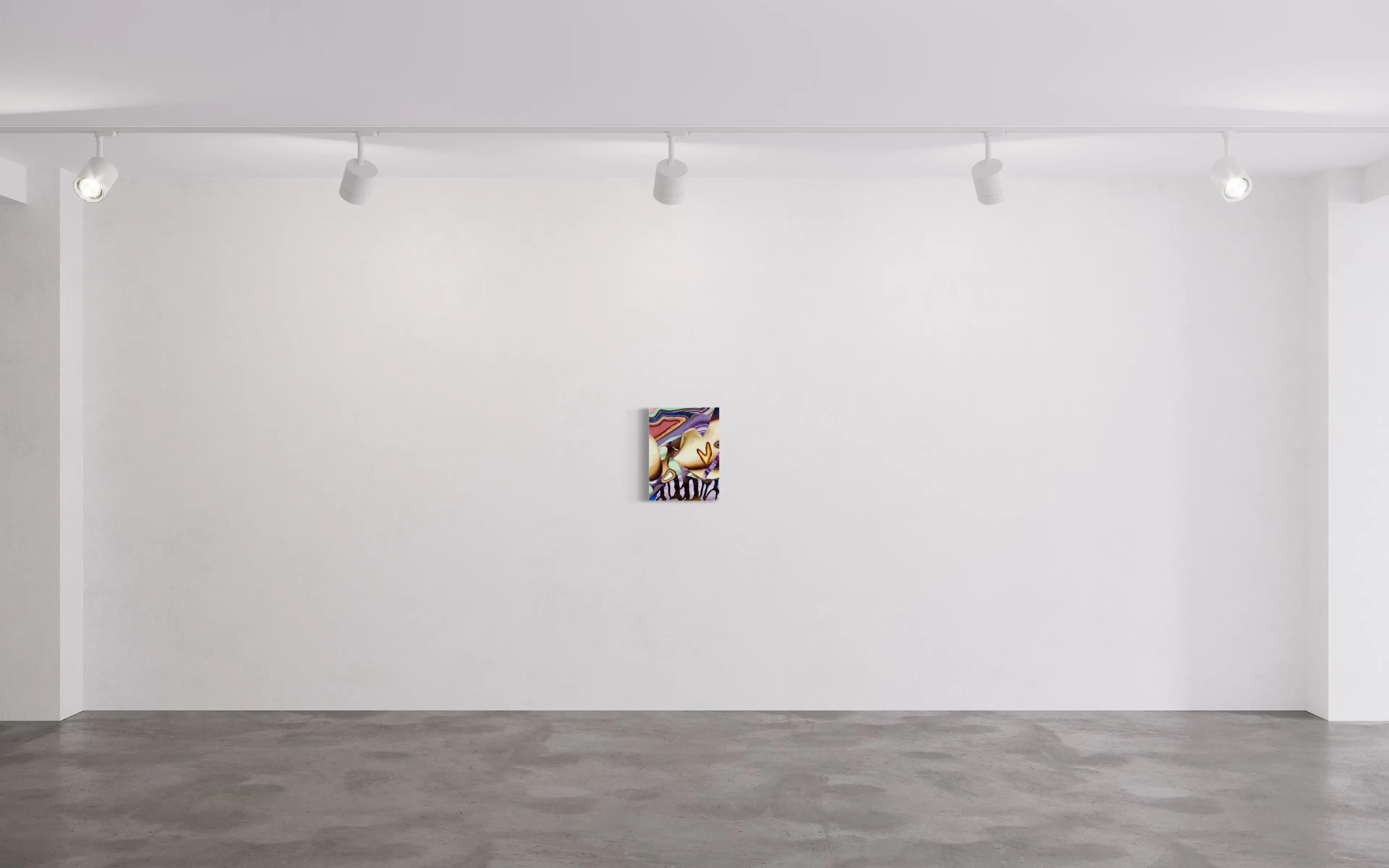 Hier sehen wir das Kunstwerk "Ohne Titel" in der Technik "Öl & Mischtechnik auf Leinwand" aus dem Jahr 2026 des Hamburger Künstlers "Jakob Scheidt", vertreten durch die zeitgenössische Hamburger Kunstgalerie "Galerie von Wegen" mit Sitz im Levantehaus in den Mönckebergstraße 7. 