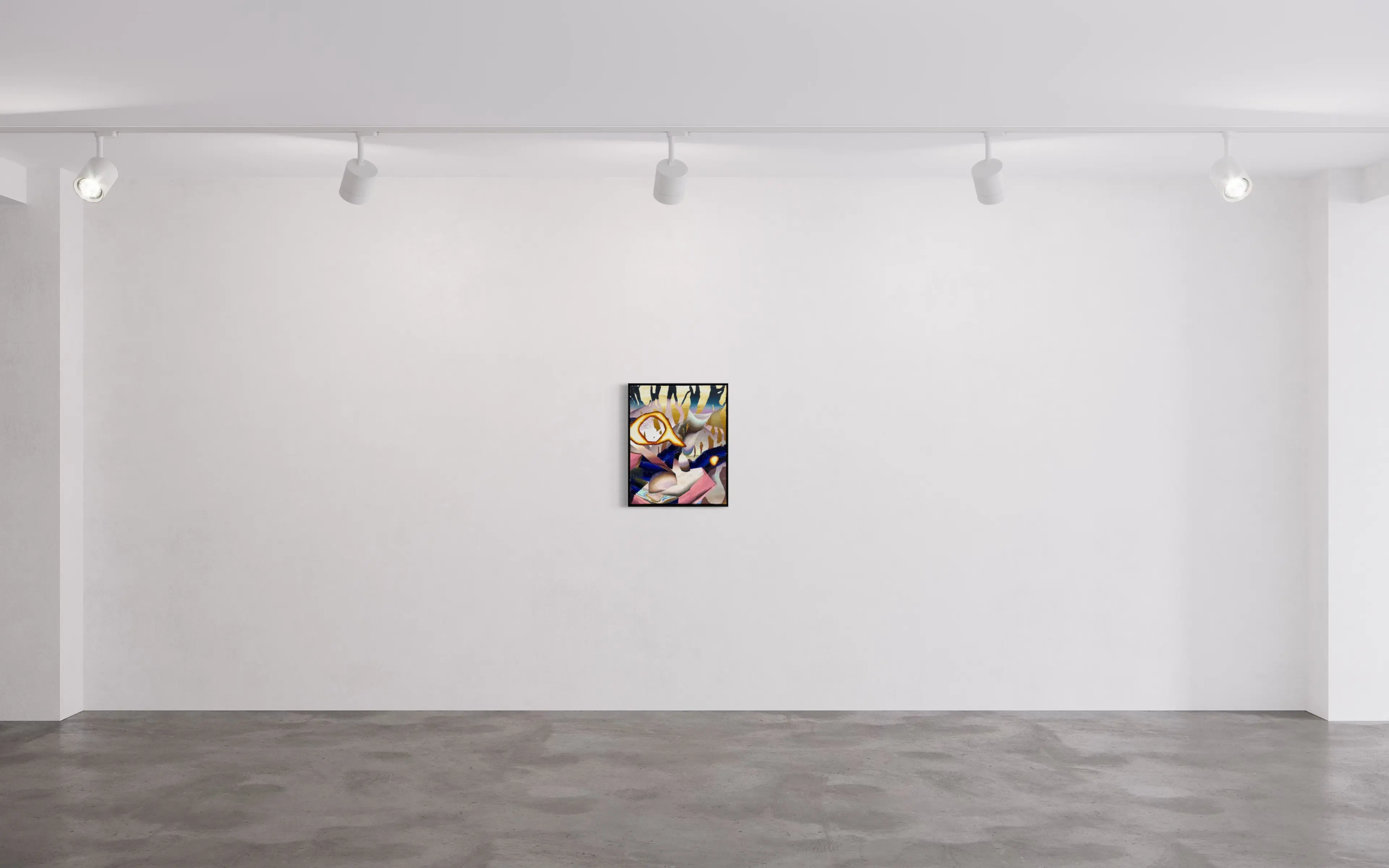 Hier sehen wir das Kunstwerk "Crush XIV" in der Technik "Öl & Mischtechnik auf Leinwand" aus dem Jahr 2026 des Hamburger Künstlers "Jakob Scheidt", vertreten durch die zeitgenössische Hamburger Kunstgalerie "Galerie von Wegen" mit Sitz im Levantehaus in den Mönckebergstraße 7. 
