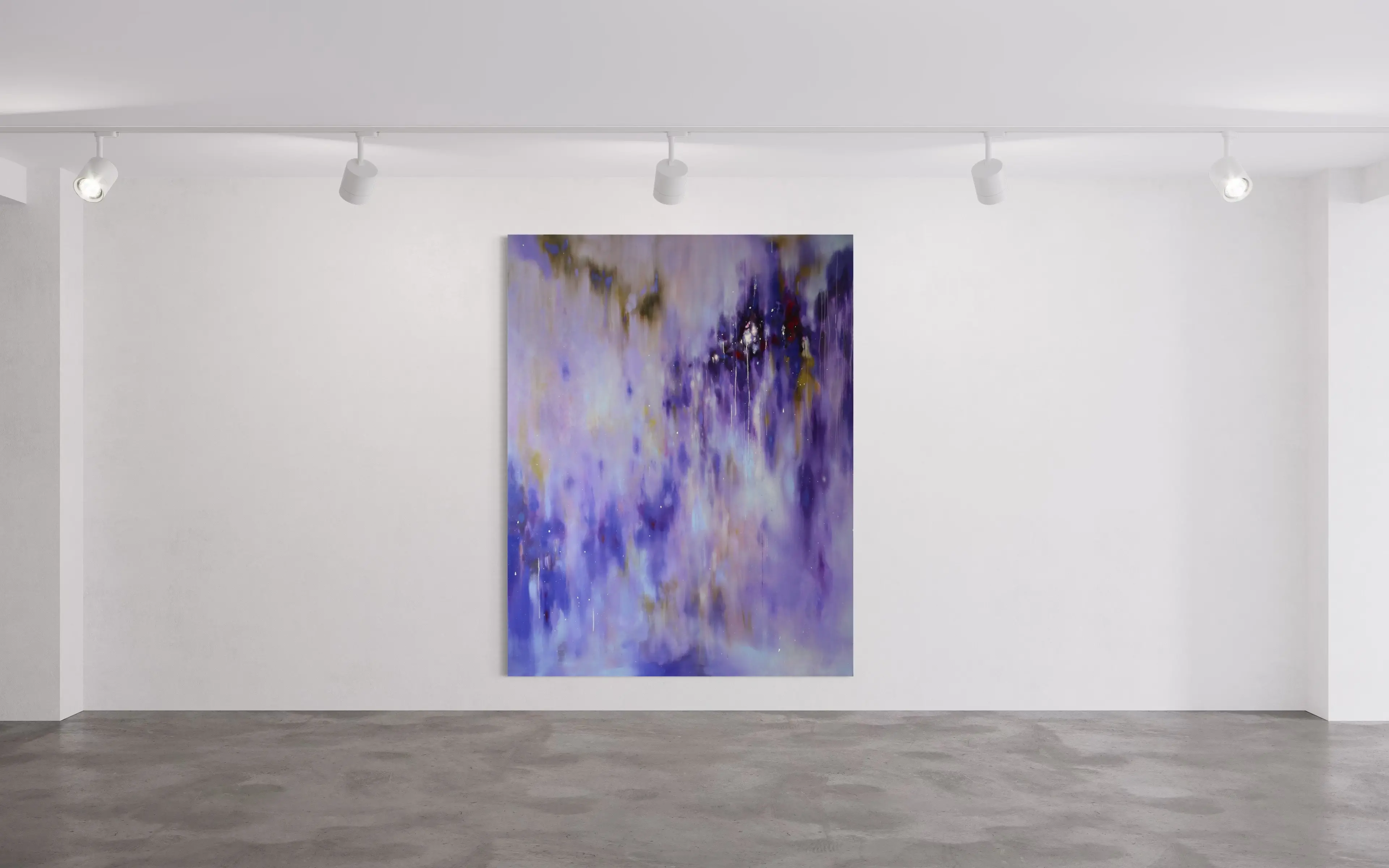 Hier sieht man das Werk "Yoru" aus dem Jahr 2025 des Berliner Künstlers und Malers "KATSUHIKO MATSUBARA", vertreten durch die zeitgenössische Hamburger Kunstgalerie "Galerie von Wegen" mit Sitz im Levantehaus, in der Mönckebergstraße 7 in 20095 Hamburg.