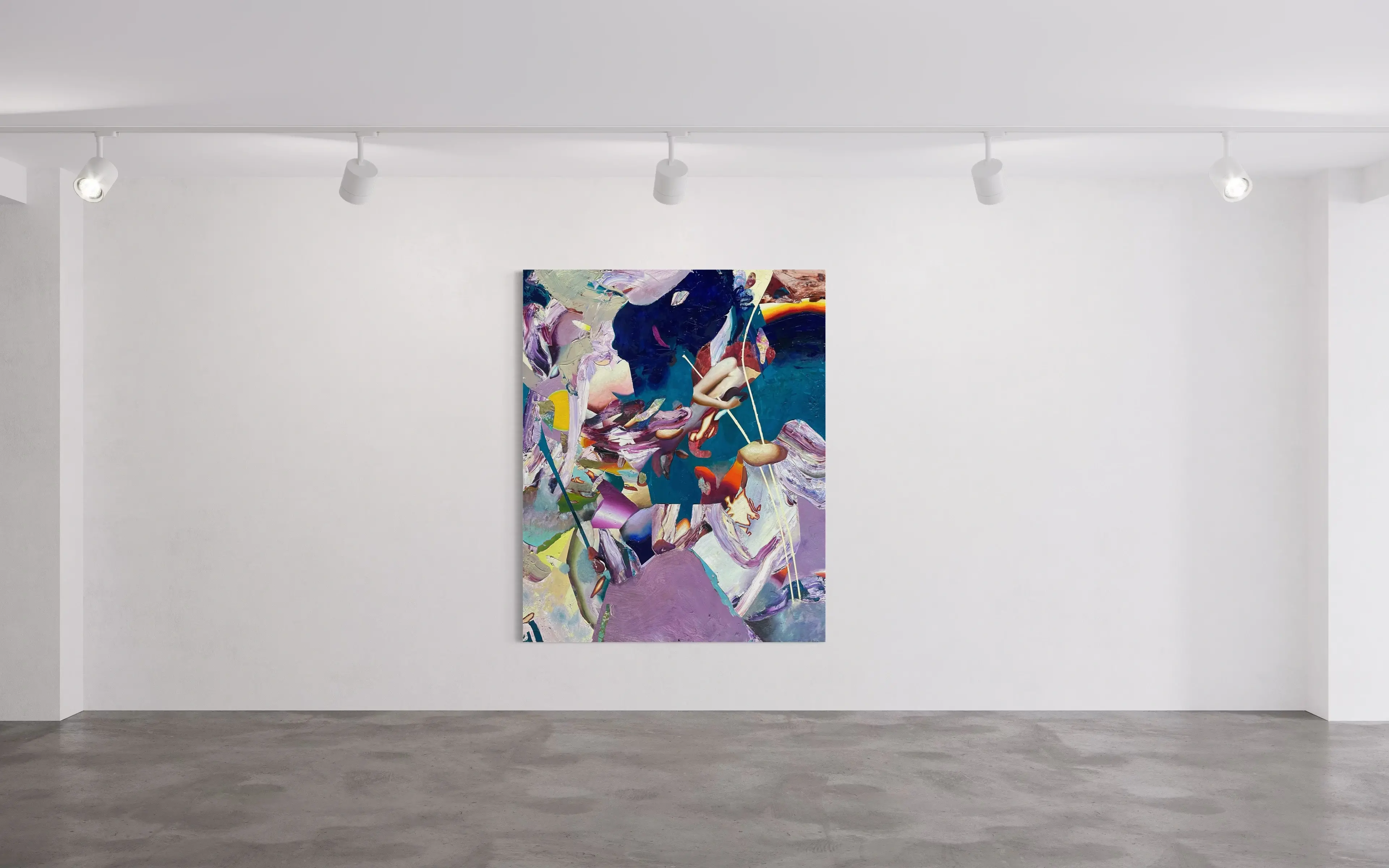 Hier sieht man das Werk "Hybris II" aus dem Jahr 2025 als Raumansicht des Hamburger Künstlers "Jakob Scheidt", vertreten durch die zeitgenössische Hamburger Kunstgalerie "Galerie von Wegen", mit Sitz im Levantehaus in der Mönckebergstraße 7, in 20095 Hamburg.