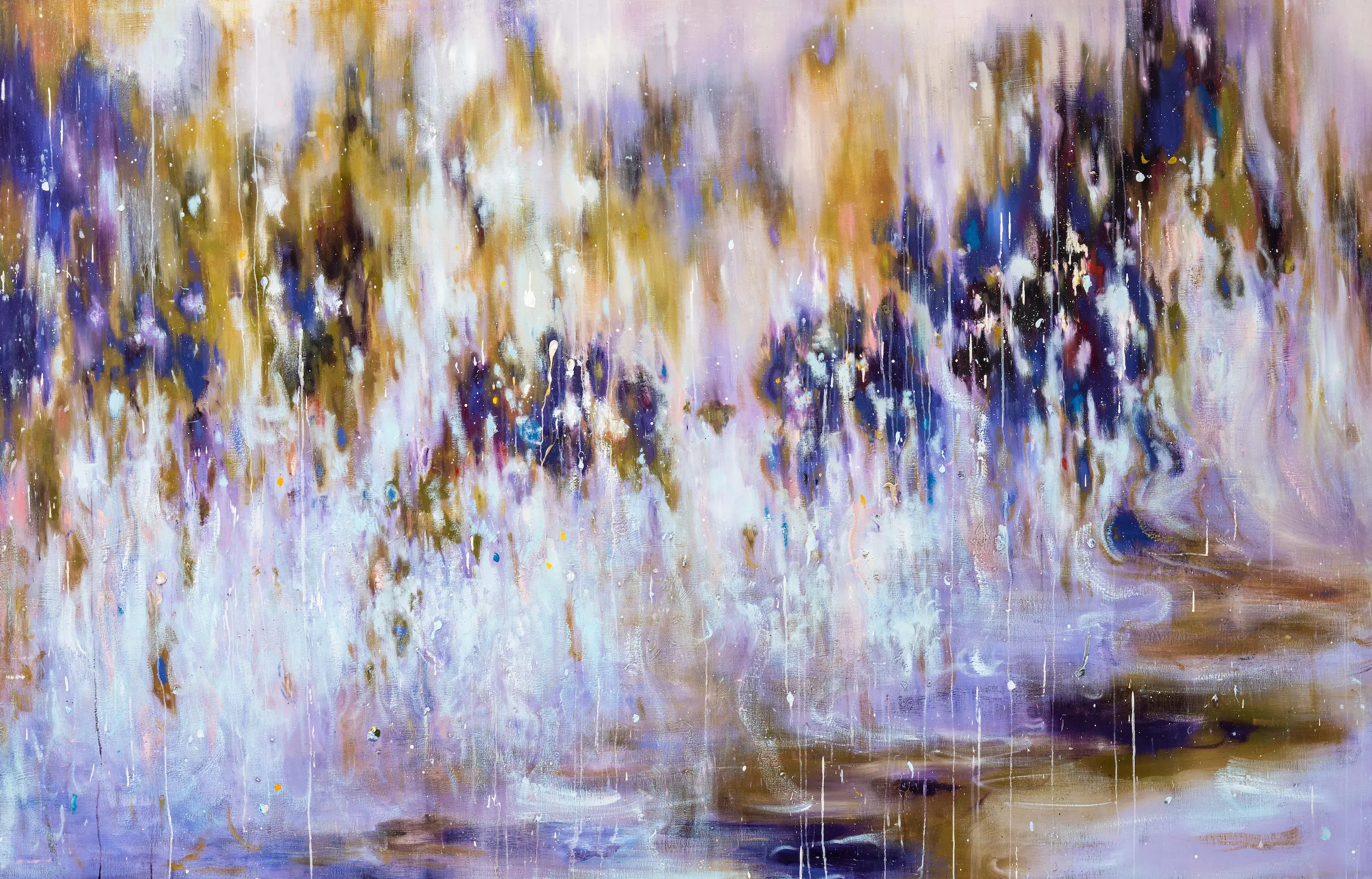 Hier sieht man das Werk "Mizutoha #2" aus dem Jahr 2025 des Berliner Künstlers und Malers "KATSUHIKO MATSUBARA", vertreten durch die zeitgenössische Hamburger Kunstgalerie "Galerie von Wegen" mit Sitz im Levantehaus, in der Mönckebergstraße 7 in 20095 Hamburg.